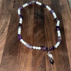 Dream Amethyst Snow Jade Necklace